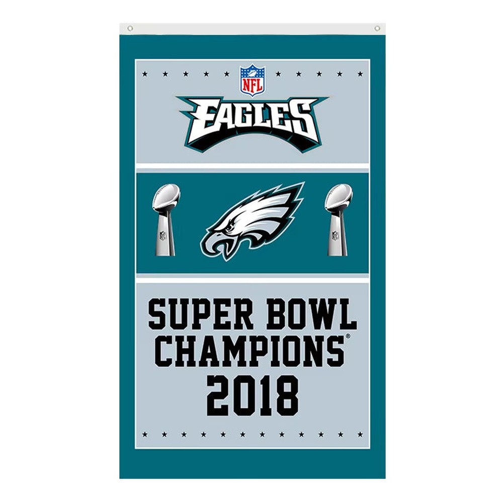Philadelphia Eagles Super Bowl Champions Novelty Flag Banner NEW! 3 ft x 5 ft Home & Garden:Yard, Garden & Outdoor Living:Décor:Flags Style Your Walls