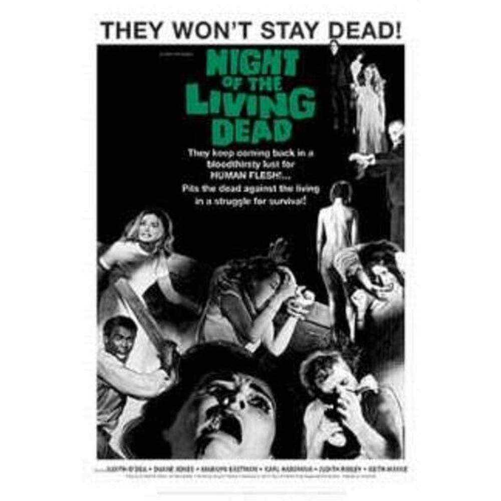 Night Of The Living Dead Movie Poster 24" x 36" New! Art:Art Posters Style Your Walls