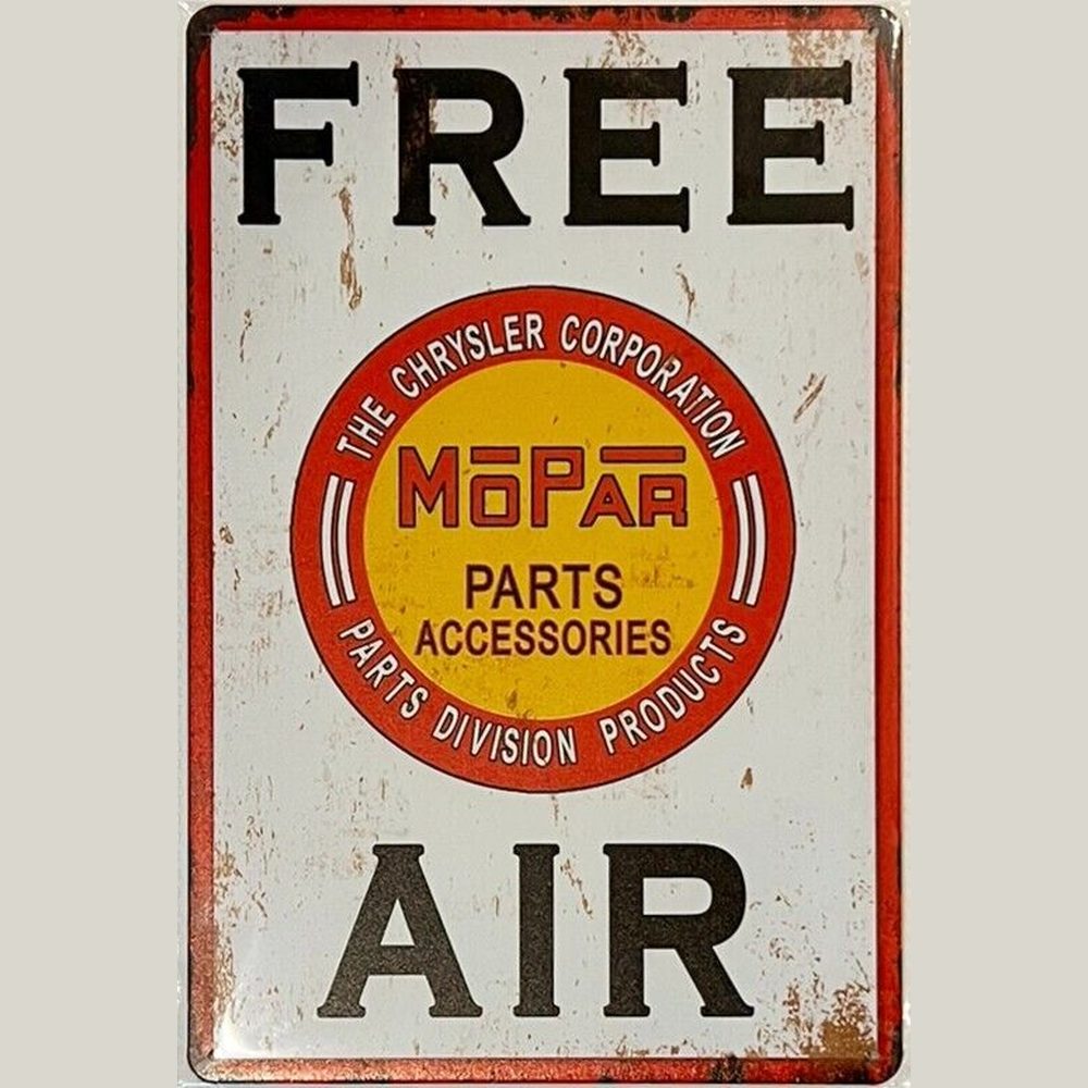 Mopar Parts Free Air Novelty Metal Sign 8" x 12" Wall Art Home & Garden:Home Décor:Plaques & Signs Style Your Walls