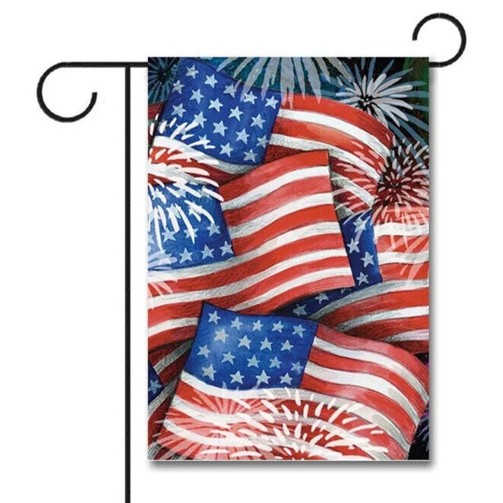 American Flag 4th Of July Patriotic Garden Flag Double Sided 12" x 18" NEW! Home & Garden:Yard, Garden & Outdoor Living:Décor:Flags Style Your Walls