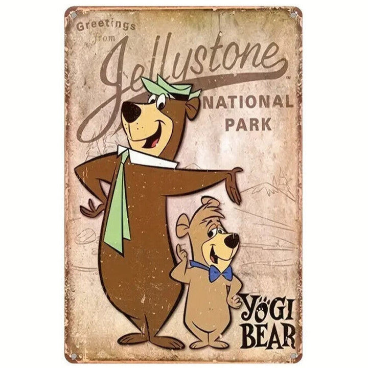 Jellystone National Park Yogi Bear Vintage Novelty Metal Sign 12" x 8" Wall Art Home & Garden:Home Décor:Plaques & Signs Style Your Walls