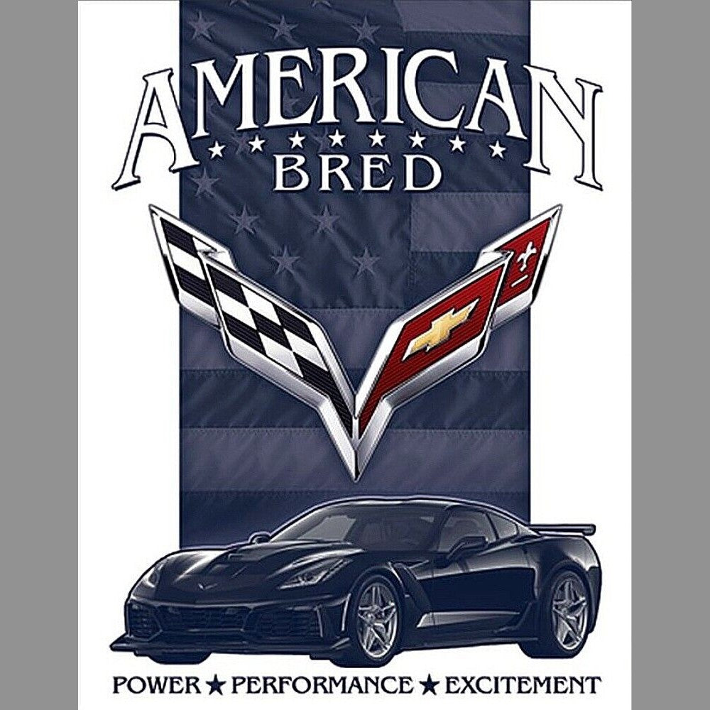 Corvette American Bred 16" x 12.5" Licensed Novelty Sign New! Home & Garden:Home Décor:Plaques & Signs Style Your Walls