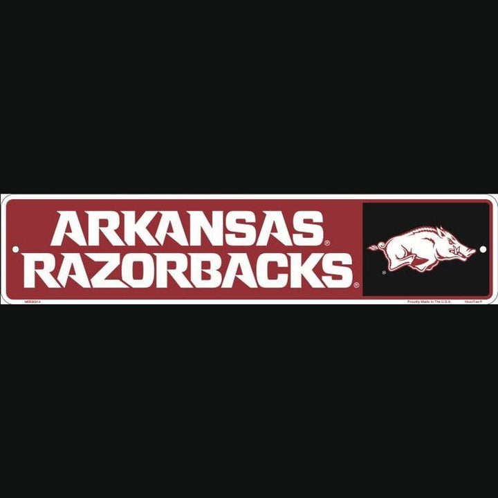Arkansas Razorbacks Licensed Embossed 18" x 4" Sign NEW! Sports Mem, Cards & Fan Shop:Fan Apparel & Souvenirs:College-NCAA Style Your Walls