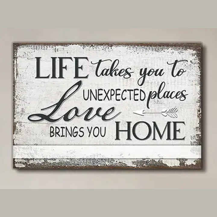 Life Takes You To Unexpected Places Framed Canvas Print 17.7" x 11.8" NEW! Home & Garden:Home Décor:Posters & Prints Style Your Walls