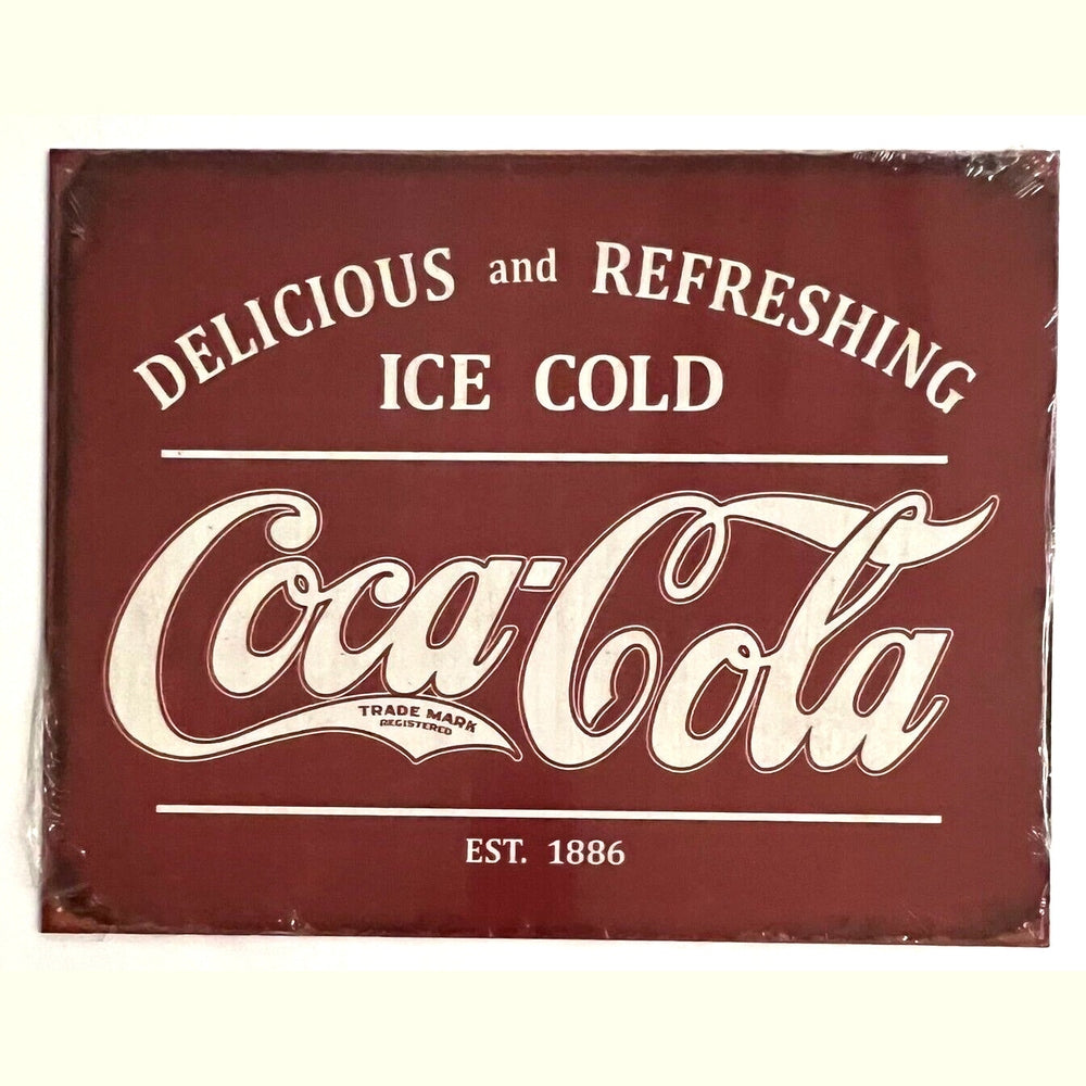 Cold Coca-Cola Delicious and Refreshing Vintage Novelty Sign 16" x 12.5" Home & Garden:Home Décor:Plaques & Signs Style Your Walls