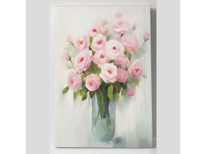 Beautiful Pink Flowers Canvas Print Framed 11.8" x 15.7" Wall Art NEW! Home & Garden:Home Décor:Posters & Prints Style Your Walls