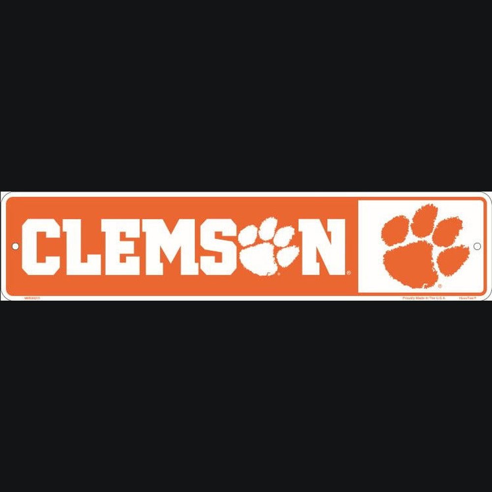 Clemson Tigers Licensed Embossed 18" x 4" Sign NEW! Sports Mem, Cards & Fan Shop:Fan Apparel & Souvenirs:College-NCAA Style Your Walls