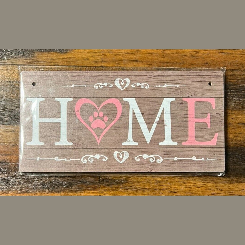 Home! - Home With Heart Wood Sign Vintage Novelty Sign NEW! Home & Garden:Home Décor:Plaques & Signs Style Your Walls