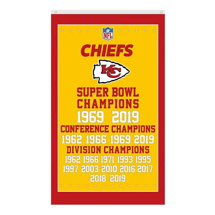 Kansas City Chiefs Super Bowl Champions Novelty Flag Banner NEW! 3 ft x 5 ft Home & Garden:Yard, Garden & Outdoor Living:Décor:Flags Style Your Walls