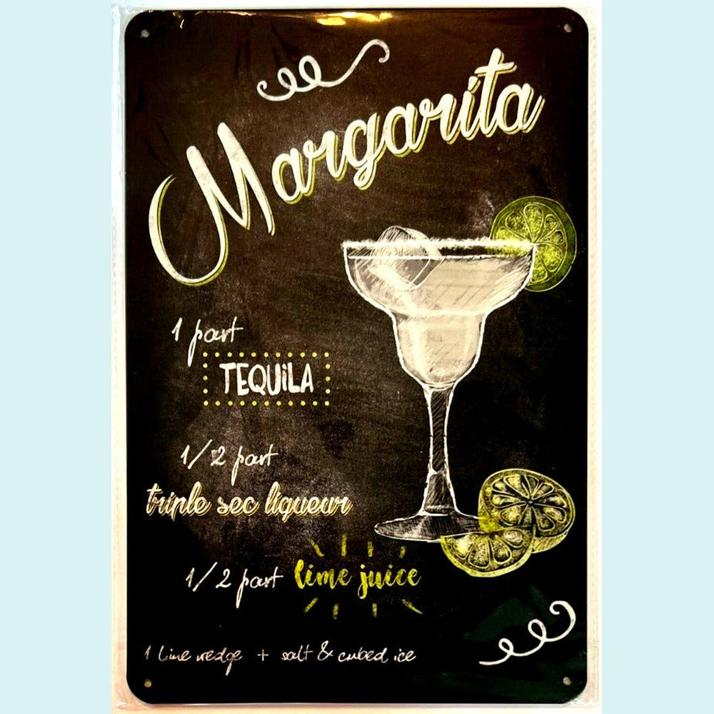 Margarita Cocktail and Drink Mix Recipe Collection 12" x 8" Wall Art Home & Garden:Home Décor:Plaques & Signs Style Your Walls