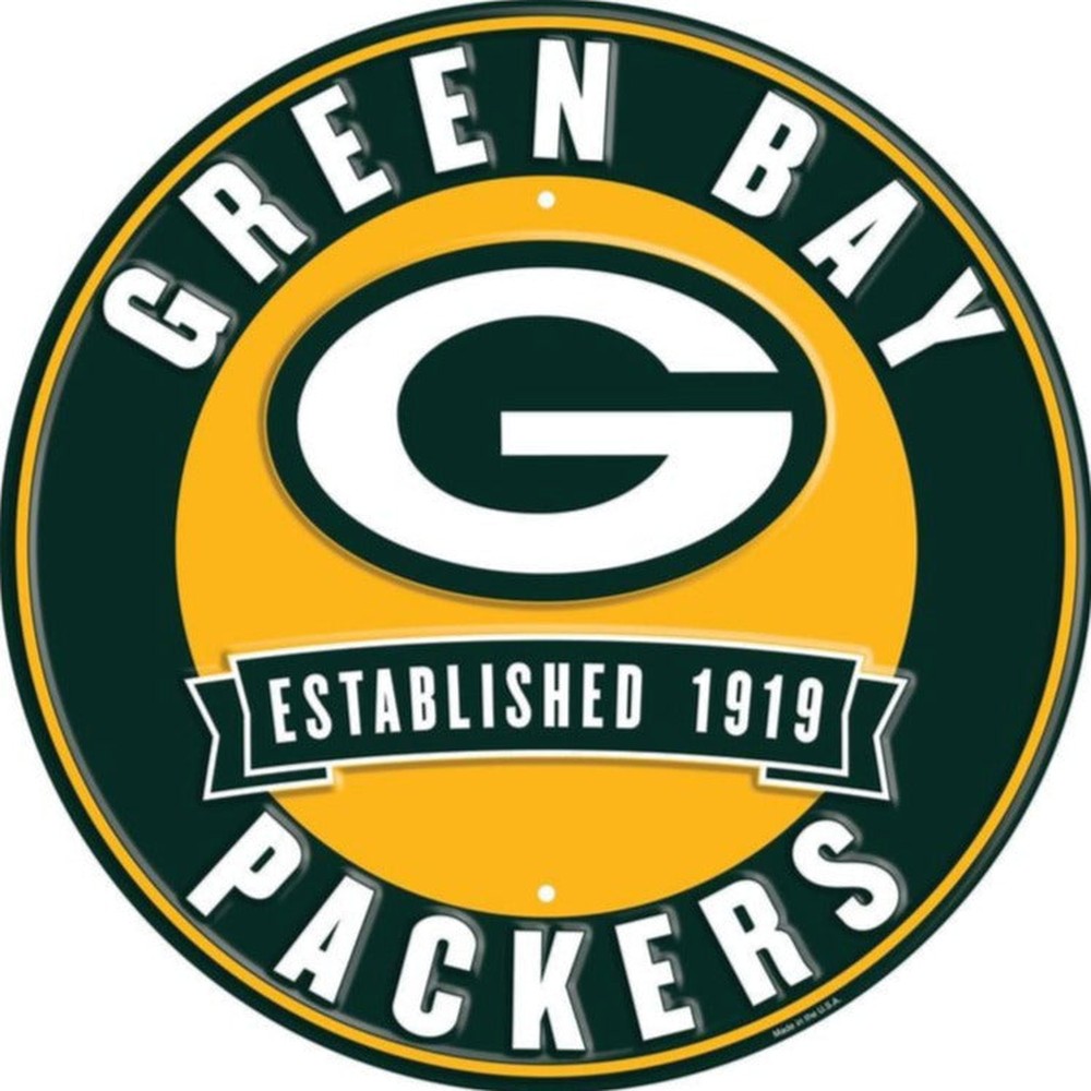 Green Bay Packers NFL Licensed Embossed 12" Diameter Circular Sign NEW! Sports Mem, Cards & Fan Shop:Fan Apparel & Souvenirs:Football-NFL Style Your Walls