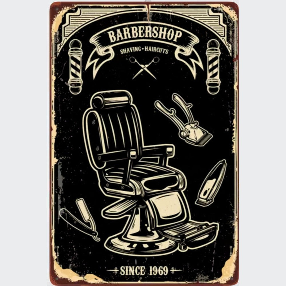 Barber Shop Since 1969 Vintage Novelty Metal Sign 12" x 8" Wall Art Home & Garden:Home Décor:Plaques & Signs Style Your Walls