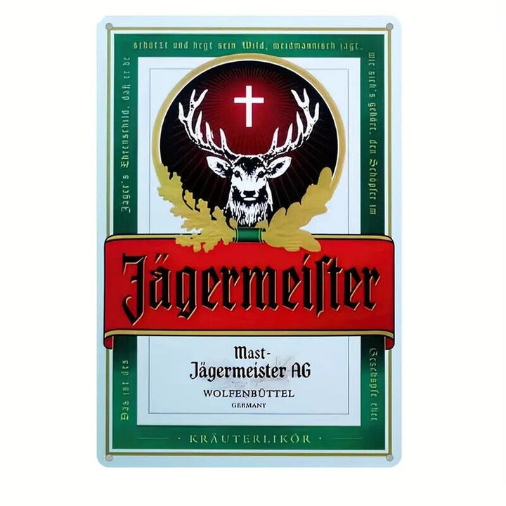 Jägermeister Vintage Novelty Metal Sign 12" x 8" Wall Art Home & Garden:Home Décor:Plaques & Signs Style Your Walls