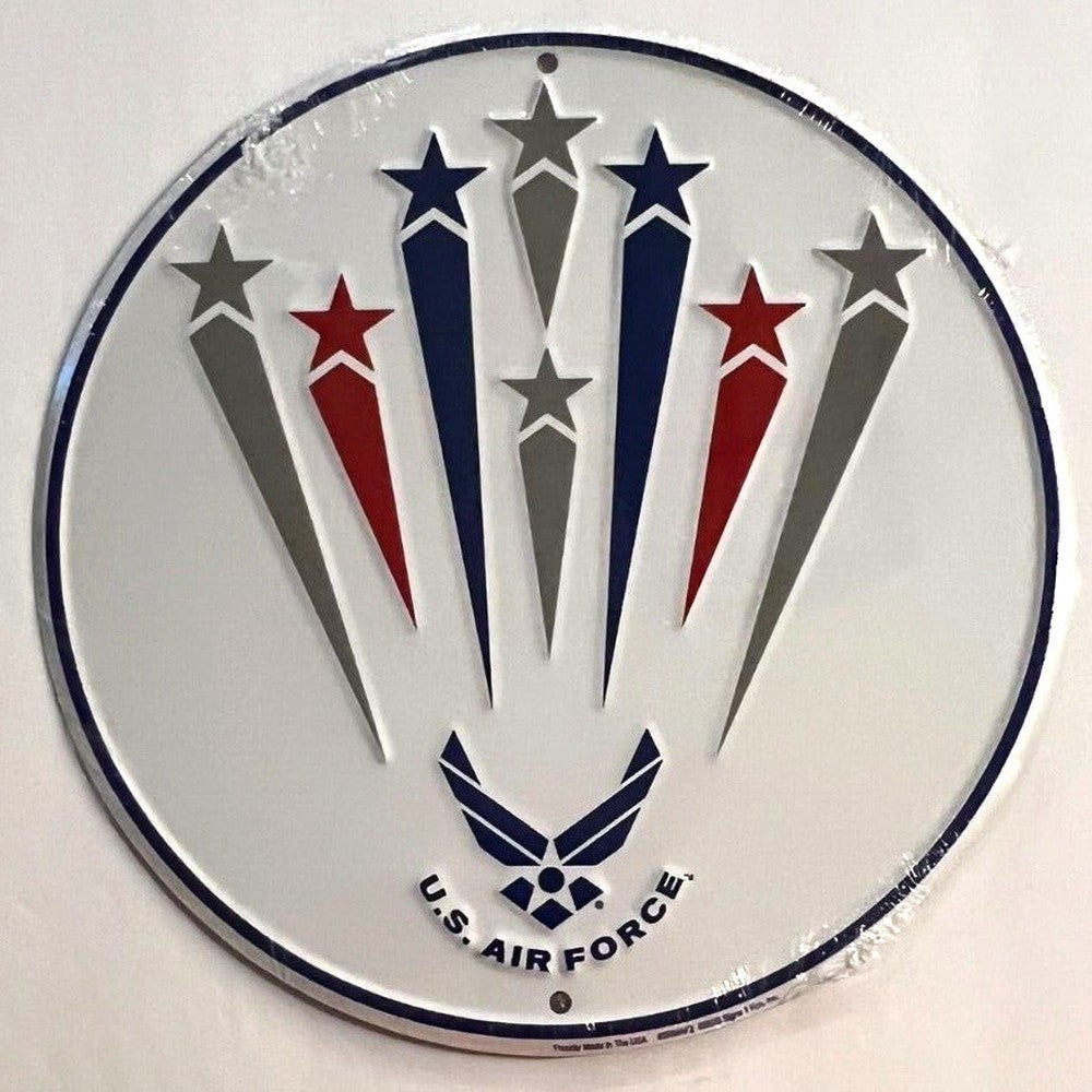 United States Air Force Novelty Metal 12" Circular Sign Home & Garden:Home Décor:Plaques & Signs Style Your Walls