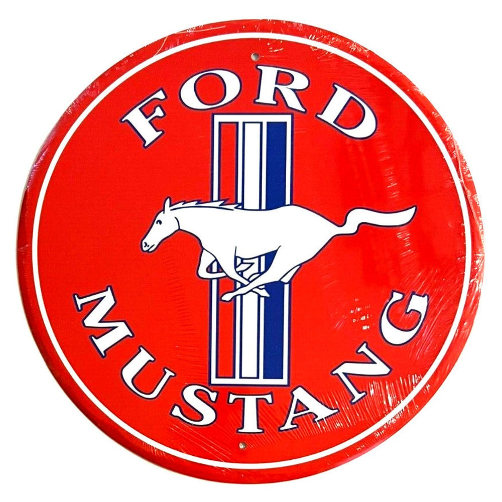 Ford Mustang Licensed Novelty Metal 12" Circular Sign Home & Garden:Home Décor:Plaques & Signs Style Your Walls
