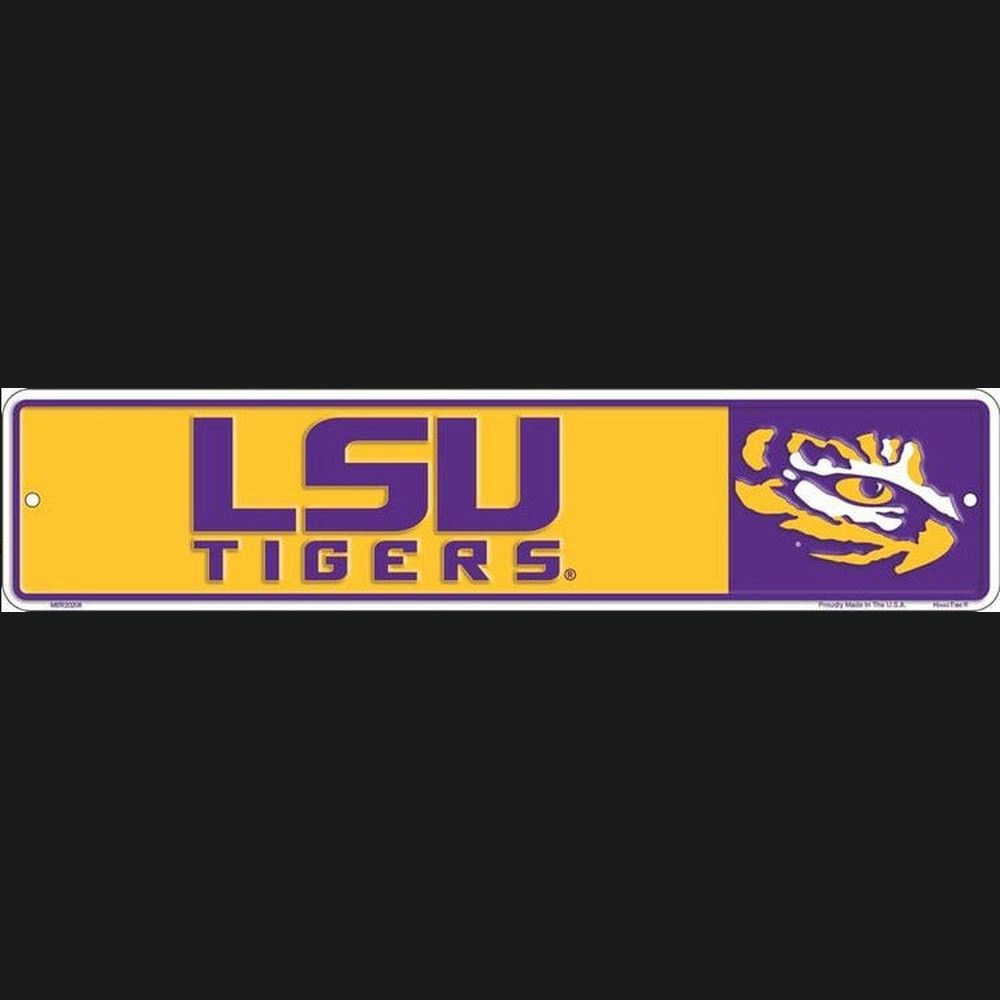 LSU Tigers Licensed Embossed 18" x 4" Sign NEW! Sports Mem, Cards & Fan Shop:Fan Apparel & Souvenirs:College-NCAA Style Your Walls