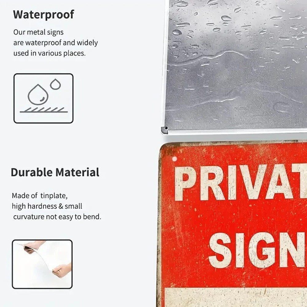 Private Sign Do Not Read Vintage Novelty metal sign, 12 x 8 Wall Art Home & Garden:Home Décor:Plaques & Signs Style Your Walls