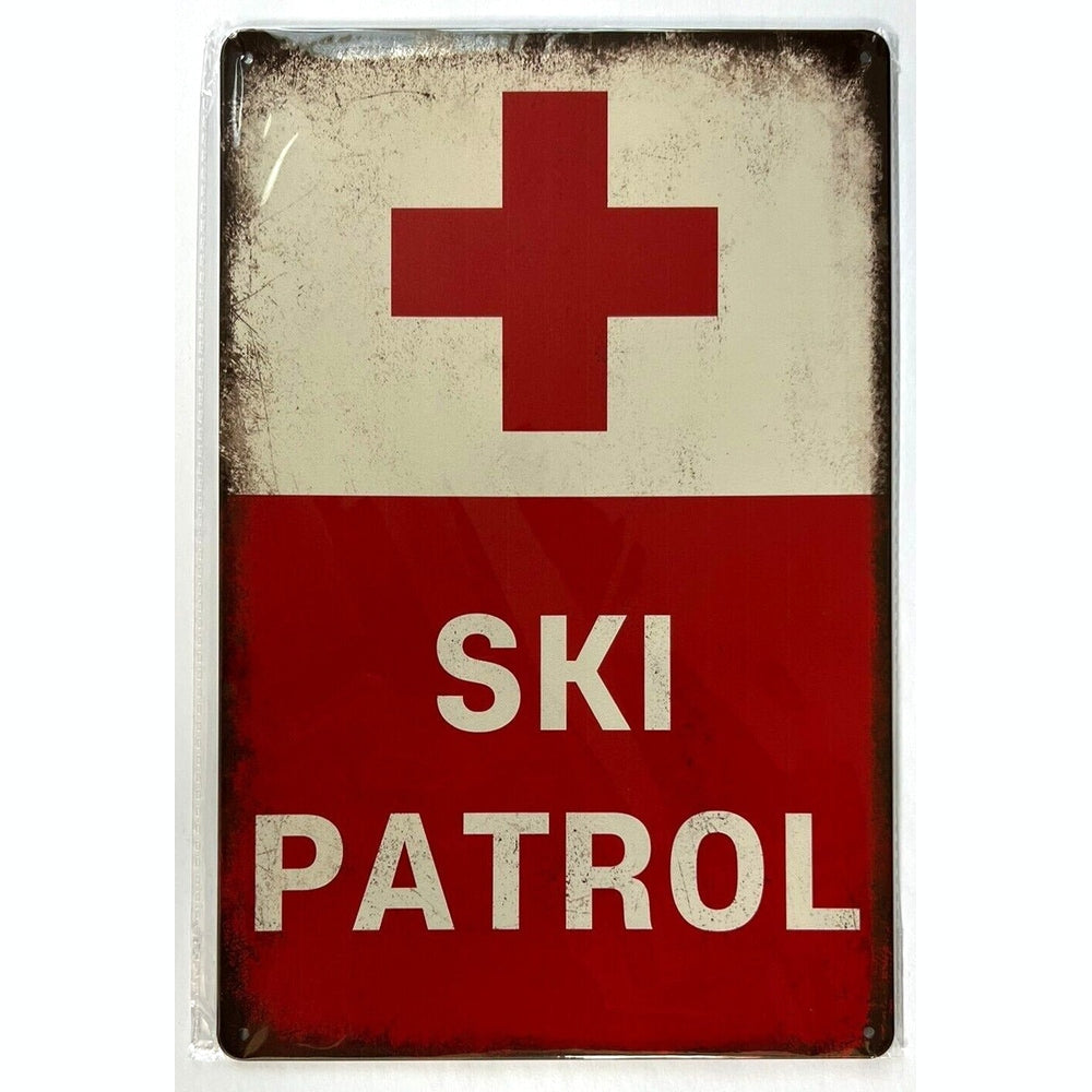 Ski Patrol Vintage Novelty Metal Sign 12" x 8" Wall Art Home & Garden:Home Décor:Plaques & Signs Style Your Walls
