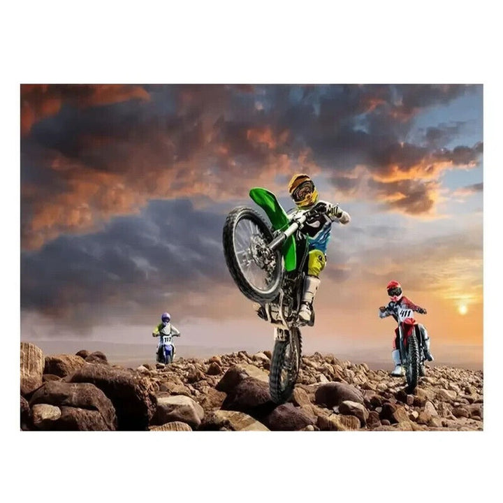 "Speedster Salute" Motorcycle Racer Artistic Canvas Print 12" x 16" NEW! Home & Garden:Home Décor:Posters & Prints Style Your Walls