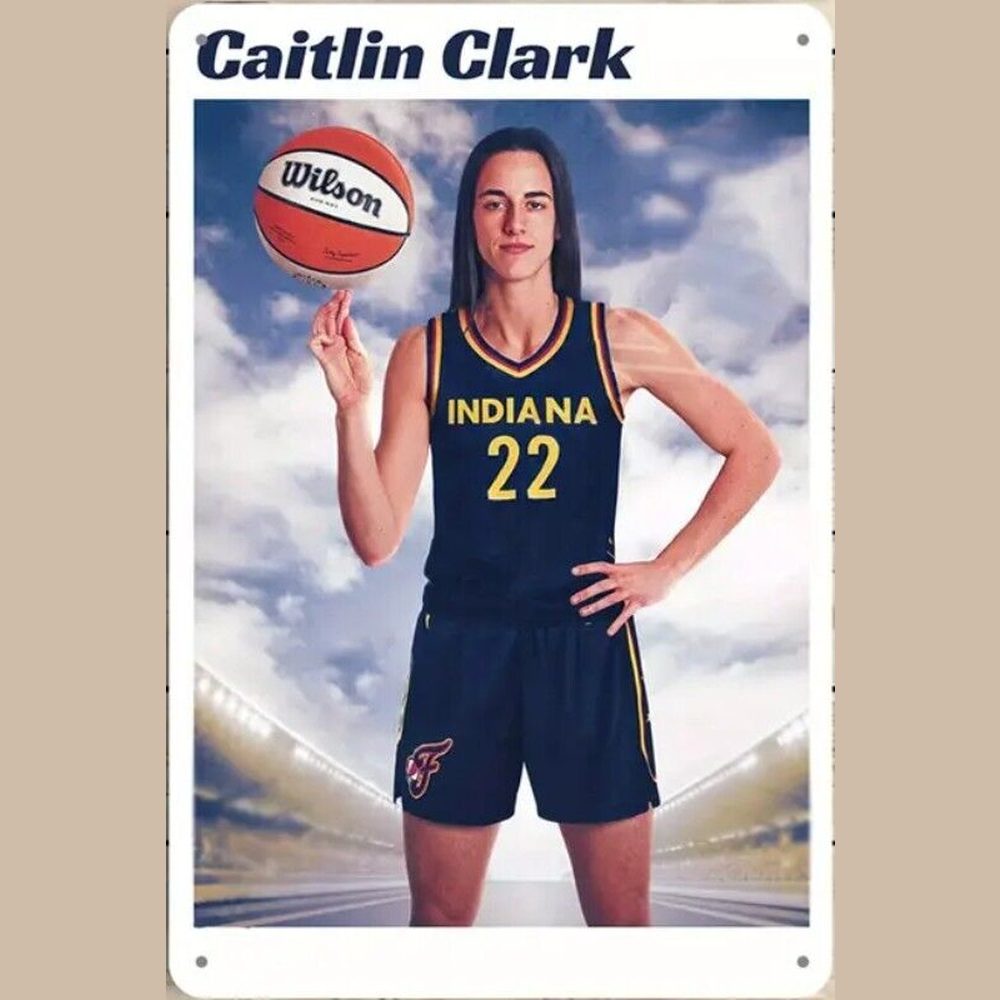 Caitlin Clark Indiana #22 Novelty Metal Sign 12" x 8" Wall Art Home & Garden:Home Décor:Plaques & Signs Style Your Walls