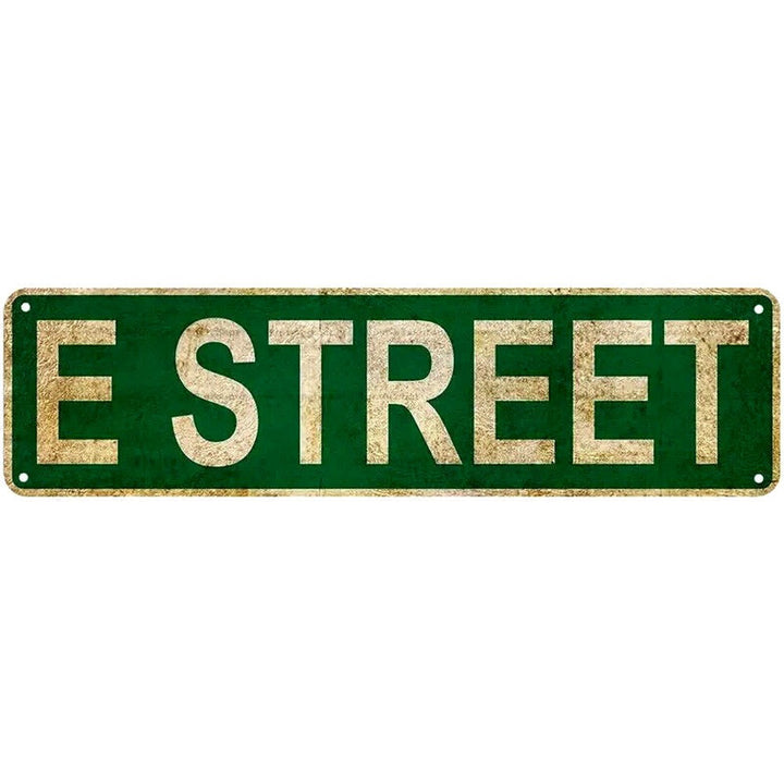 E Street Retro Novelty Metal Street Sign 16 x 4 Wall Art NEW! Home & Garden:Home Décor:Plaques & Signs Style Your Walls