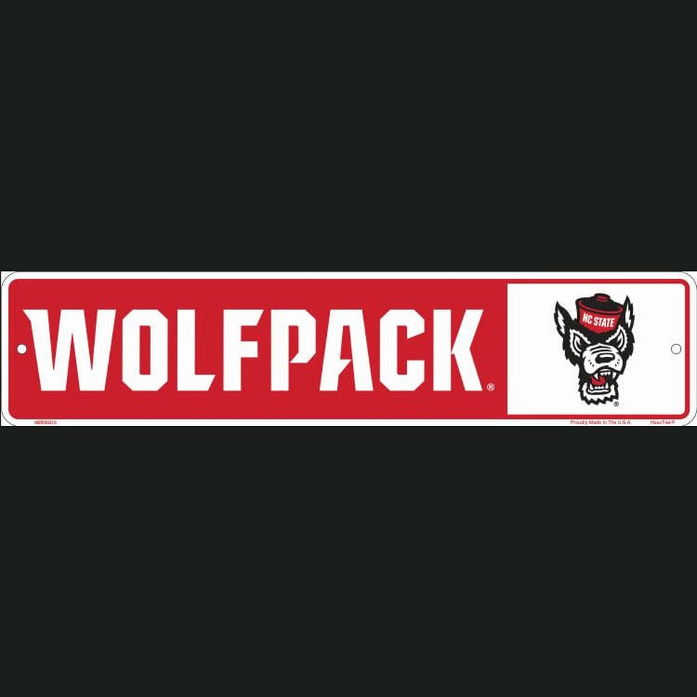 North Carolina State Wolfpack Licensed Embossed 18" x 4" Sign NEW! Sports Mem, Cards & Fan Shop:Fan Apparel & Souvenirs:College-NCAA Style Your Walls