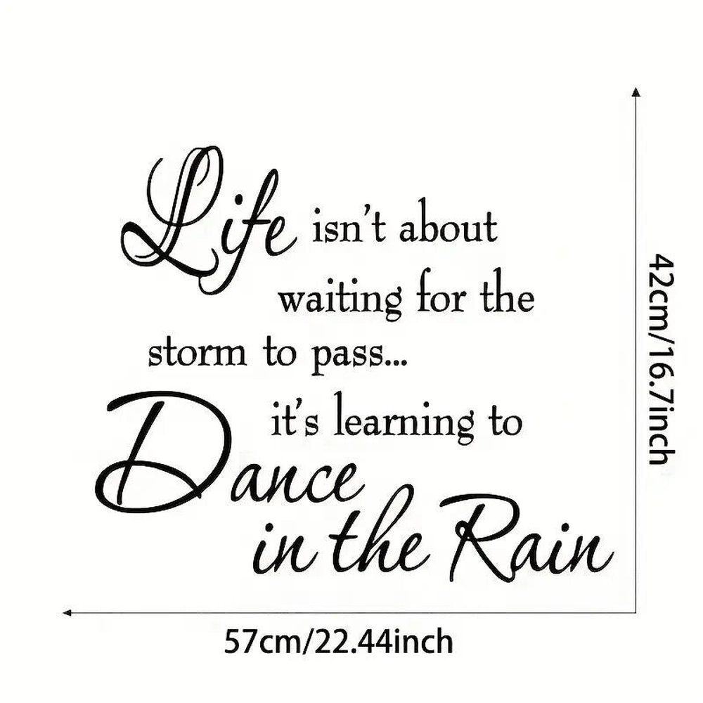 Life Isn't About Waiting For The Storm To Pass Wall Decal 24.4" x 16.7" NEW! Home & Garden:Home Décor:Decals, Stickers & Vinyl Art Style Your Walls