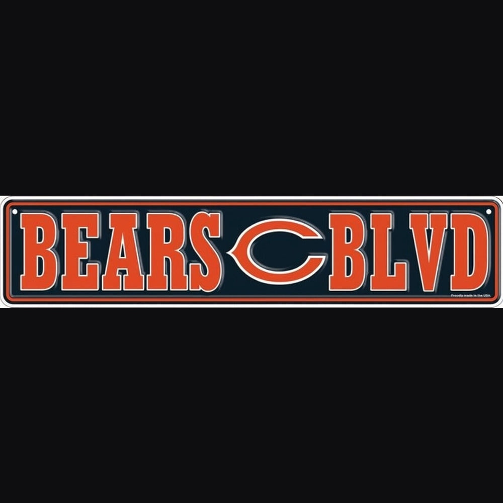 Chicago Bears BLVD Licensed Embossed 18" x 4" Sign NEW! Sports Mem, Cards & Fan Shop:Fan Apparel & Souvenirs:Football-NFL Style Your Walls