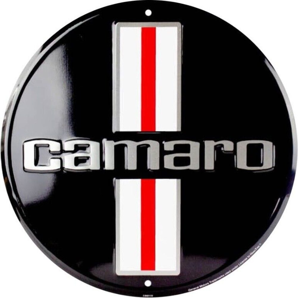 Chevy Camaro Embossed Licensed 12" Diameter Circular Sign NEW! Home & Garden:Home Décor:Plaques & Signs Style Your Walls