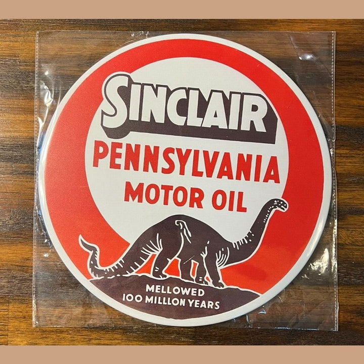 Sinclair Motor Oil Hem Wrapped Novelty 12" Diameter Circular Sign NEW! Home & Garden:Home Décor:Plaques & Signs Style Your Walls