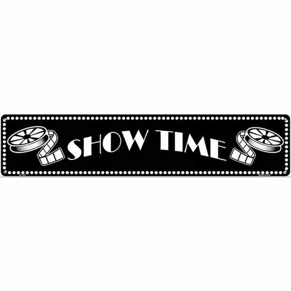 Showtime Black and White 18" x 4" Novelty Metal Sign Home & Garden:Home Décor:Plaques & Signs Style Your Walls