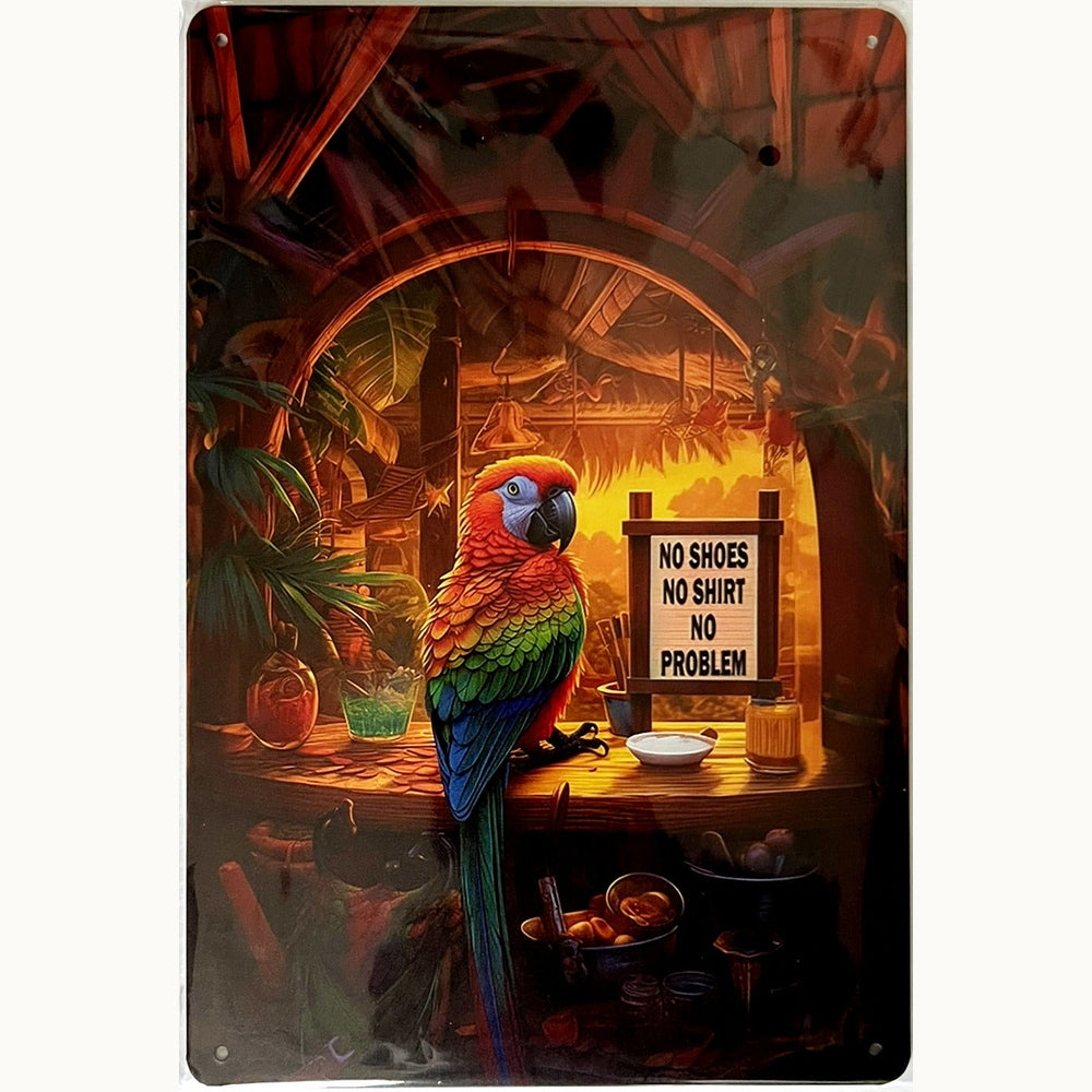 No Shoes No Shirt No Problem Novelty Metal Sign 8" x 12" NEW! Home & Garden:Home Décor:Plaques & Signs Style Your Walls