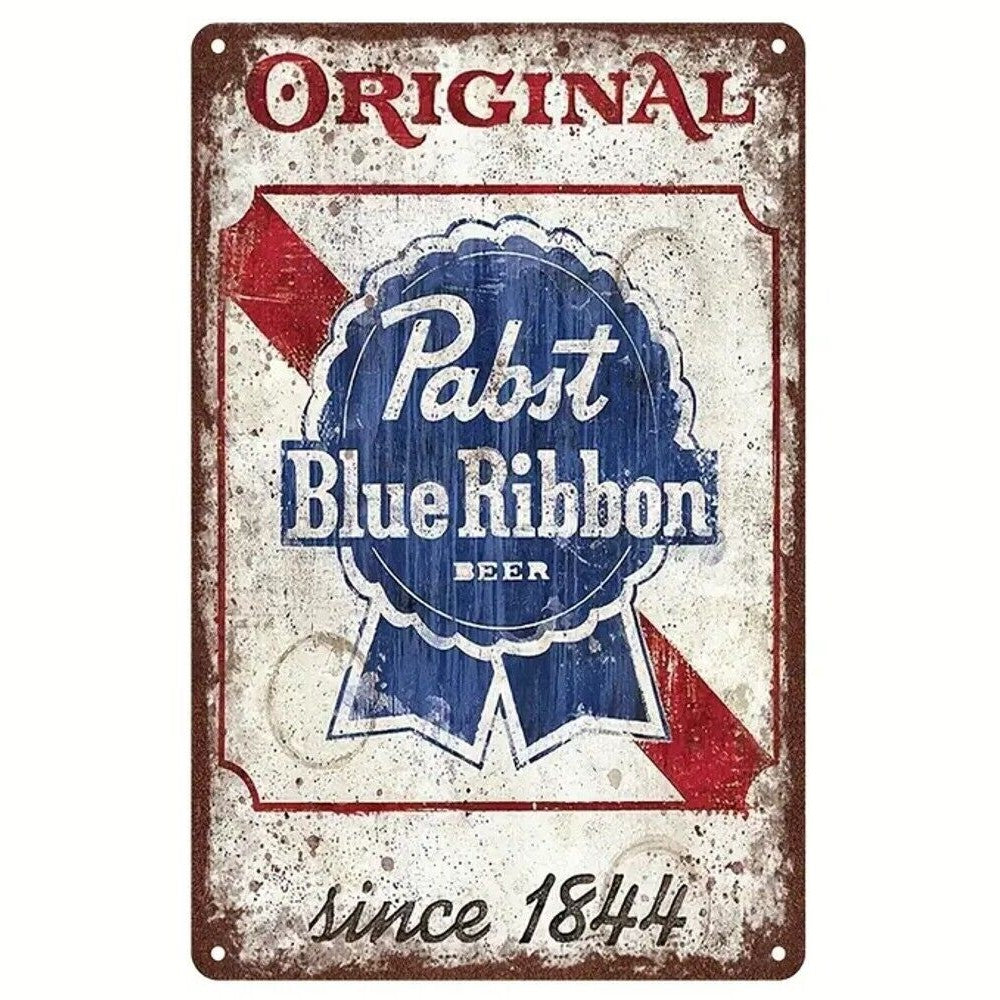 Original Pabst Blue Ribbon Beer Since 1844 Vintage Novelty 8" x 12" Metal Sign Home & Garden:Home Décor:Plaques & Signs Style Your Walls