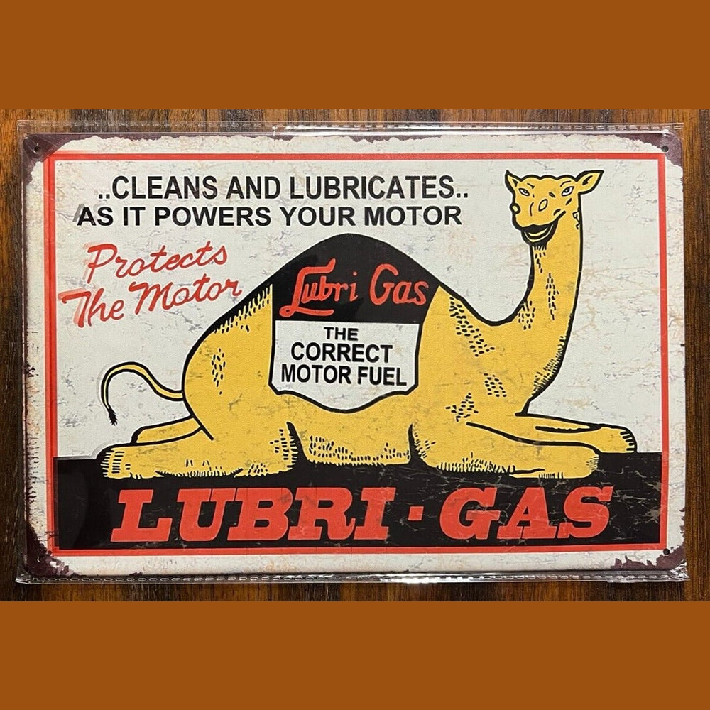 Lubri Gas Motor Fuel Vintage Novelty Metal Sign 12" x 8" Wall Art Home & Garden:Home Décor:Plaques & Signs Style Your Walls