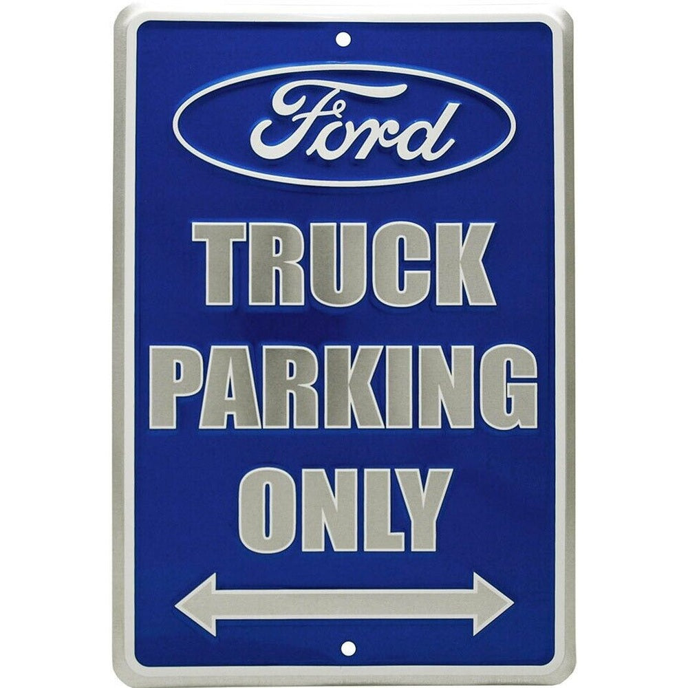 Ford Truck Parking Only Embossed Metal Sign 8" x 12" Home & Garden:Home Décor:Plaques & Signs Style Your Walls