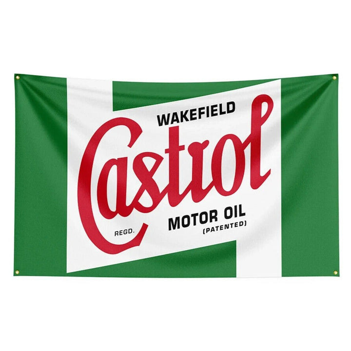 Castrol Motor Oil Racing Flag Banner 3 ft x 5 ft NEW! Home & Garden:Yard, Garden & Outdoor Living:Décor:Flags Style Your Walls