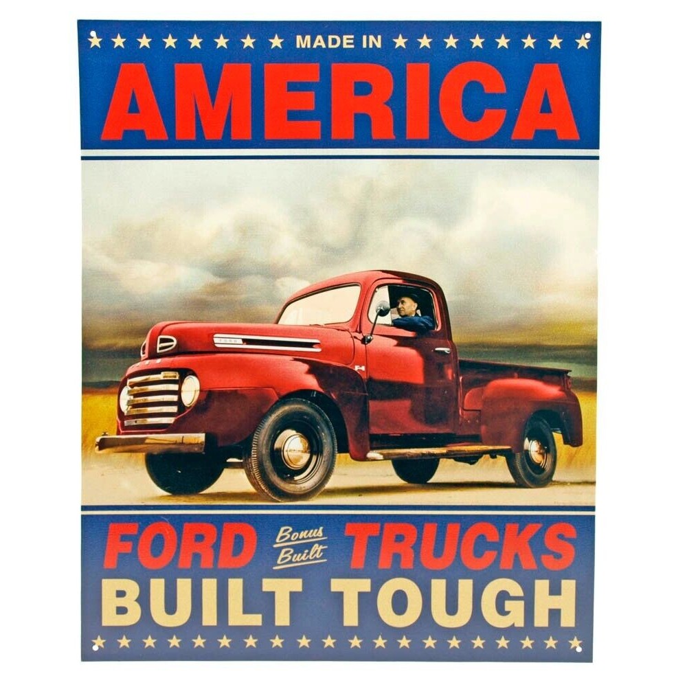America Ford Trucks Built Tough 16" x 12.5" Licensed Novelty Sign New! Home & Garden:Home Décor:Plaques & Signs Style Your Walls