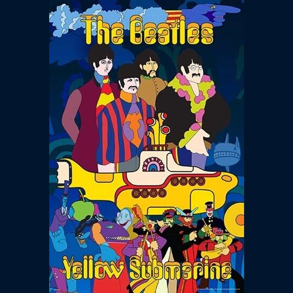 The Beatles Yellow Submarine Poster 24" x 36" New! Art:Art Posters Style Your Walls