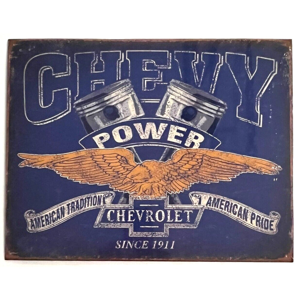 Chevy Power Chevrolet Since 1911 Licensed Vintage Novelty Sign 16" x 12.5" NEW! Home & Garden:Home Décor:Plaques & Signs Style Your Walls