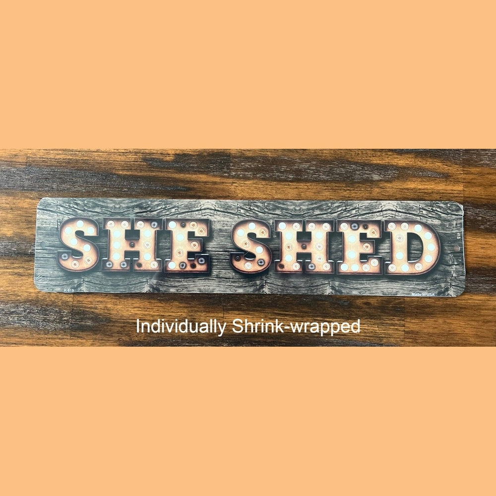 She Shed Novelty Metal Street Sign 18" x 4" NEW! Home & Garden:Home Décor:Plaques & Signs Style Your Walls