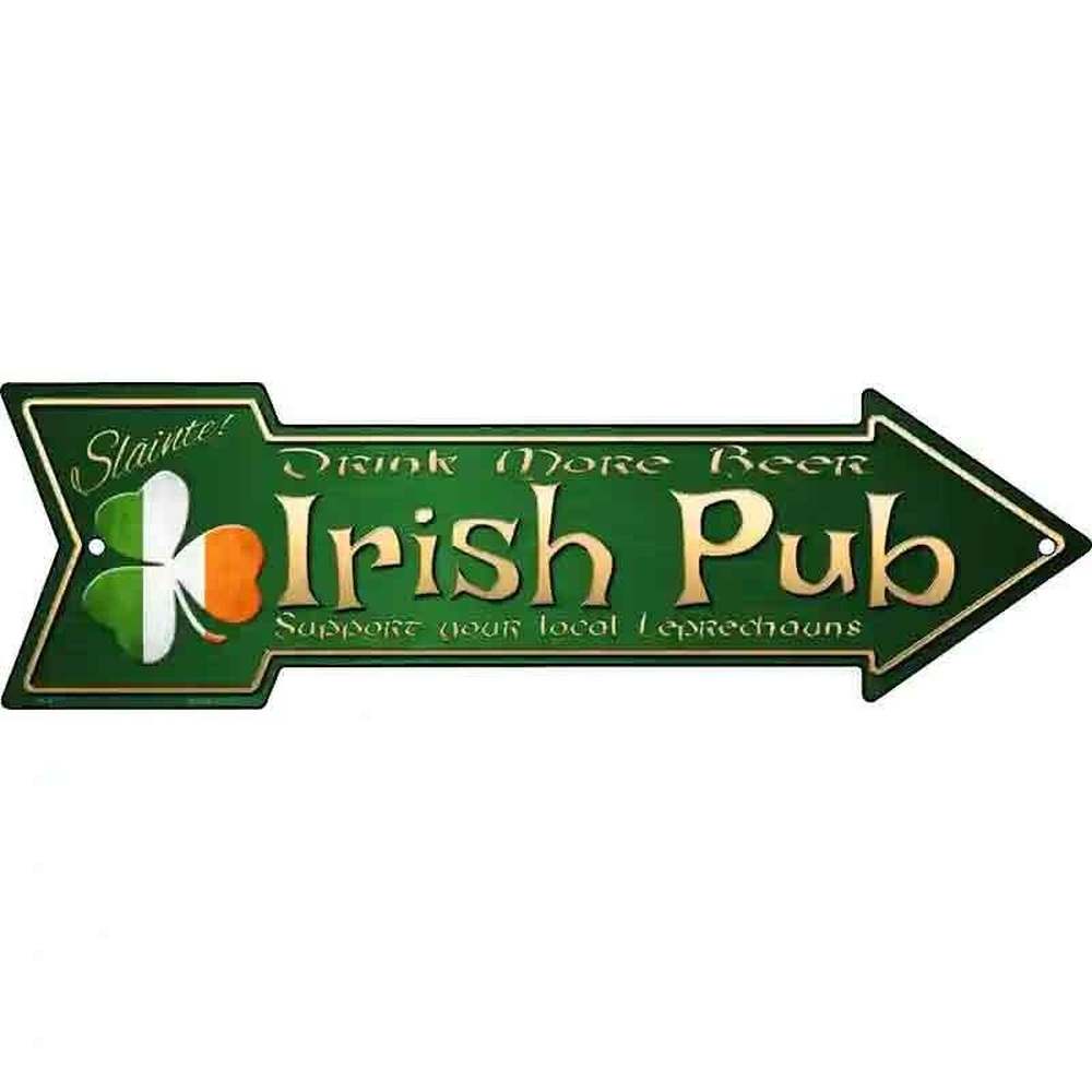 Drink More Beer Irish Pub Metal Arrow Sign 17" x 5" NEW! Home & Garden:Home Décor:Plaques & Signs Style Your Walls
