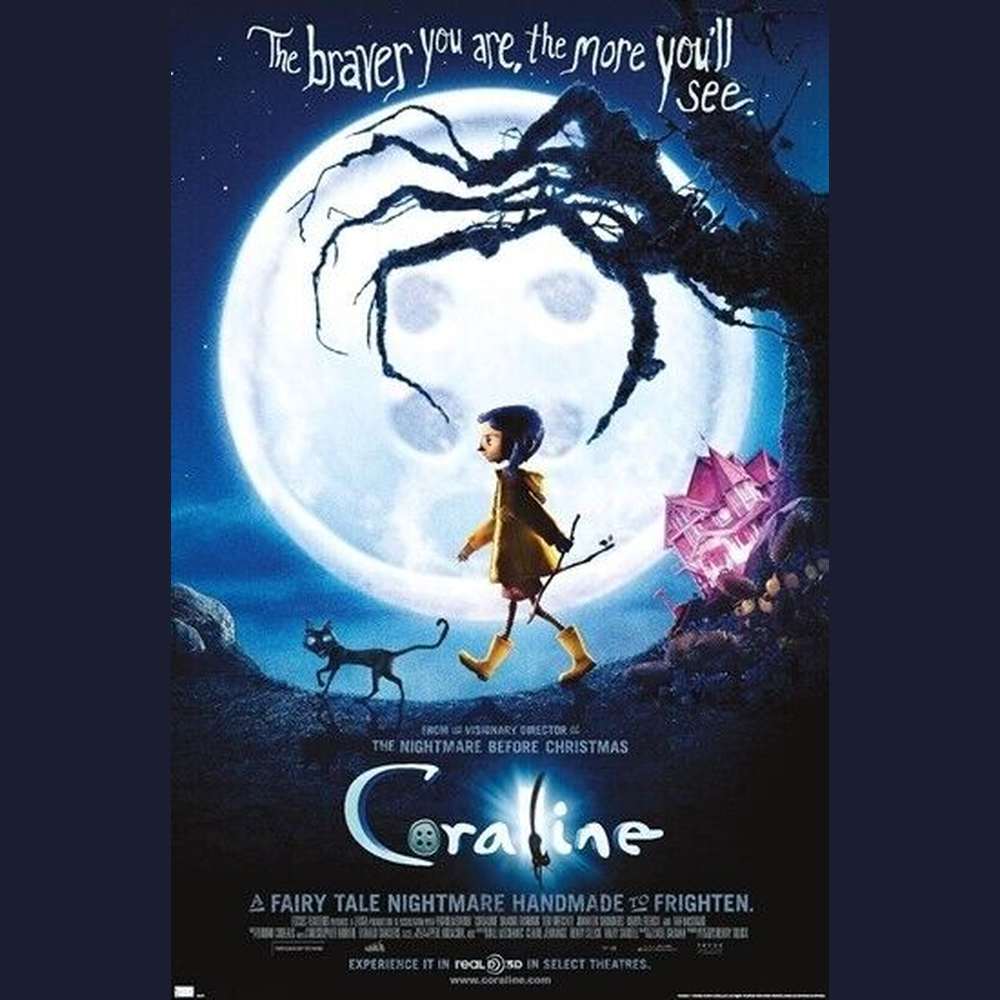 Coraline Movie Poster The Braver You Are The More You'll See 24" x 36" Poster Art:Art Posters Style Your Walls