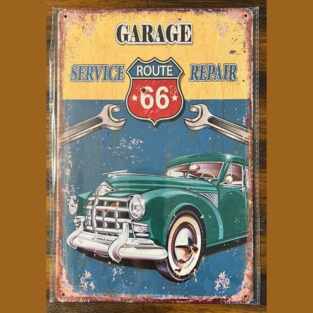 Route 66 Service Repair Garage Novelty Metal Sign 12" x 8" Wall Art Home & Garden:Home Décor:Plaques & Signs Style Your Walls