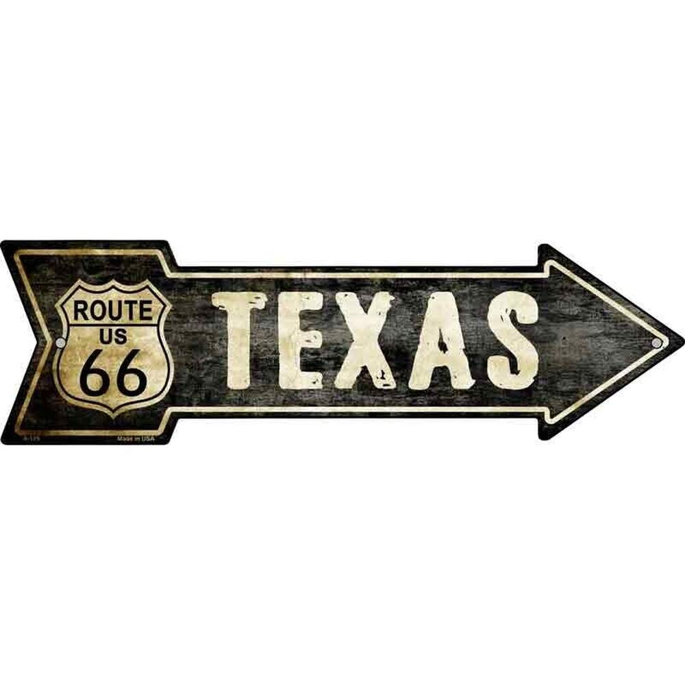 Vintage Route 66 Texas 5" x 17" Novelty Metal Arrow Sign Home & Garden:Home Décor:Plaques & Signs Style Your Walls
