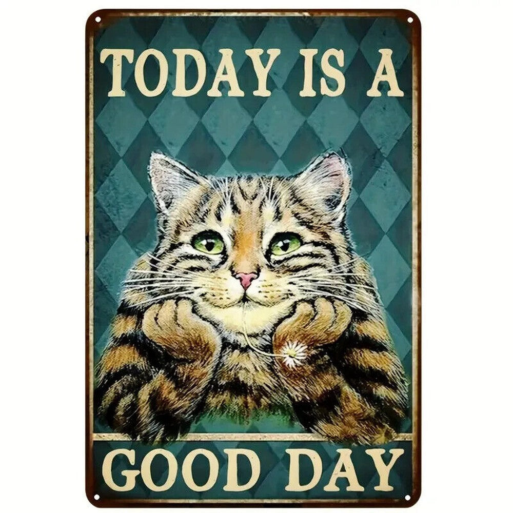 Today Is A Good Day Vintage Novelty Metal Sign 12 x 8 Wall Art Home & Garden:Home Décor:Plaques & Signs Style Your Walls