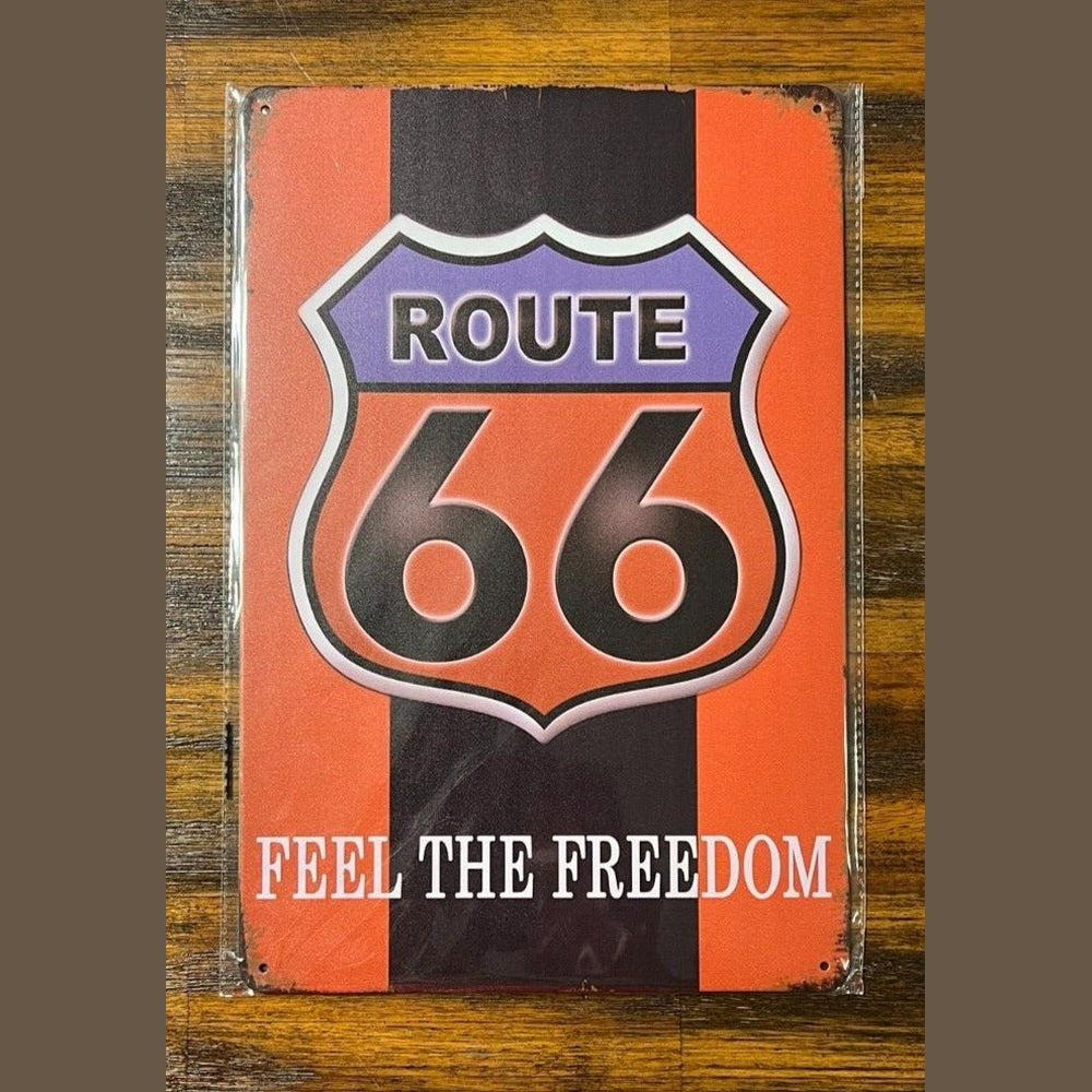 Route 66 Feel The Freedom Novelty Metal Sign 12" x 8" NEW! Home & Garden:Home Décor:Plaques & Signs Style Your Walls