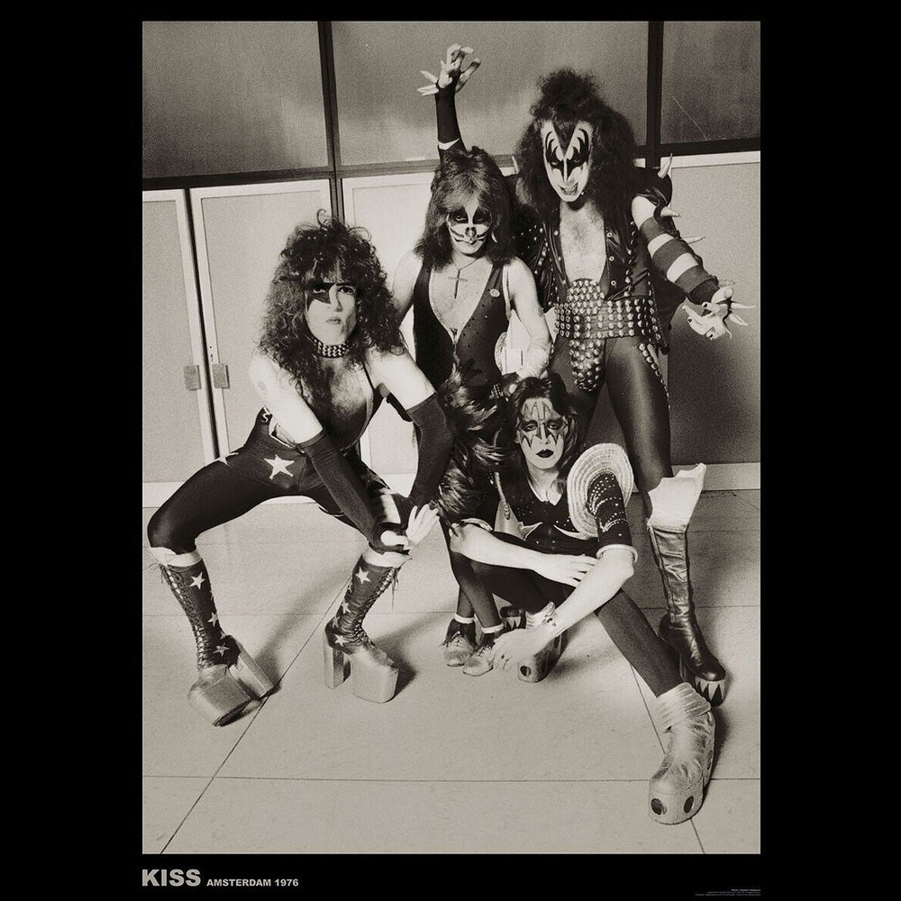 KISS Amsterdam 1976 Poster 24" x 36" New! Art:Art Posters Style Your Walls