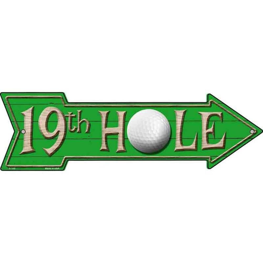 19th Hole Novelty Metal Arrow Sign Home & Garden:Home Décor:Plaques & Signs Style Your Walls