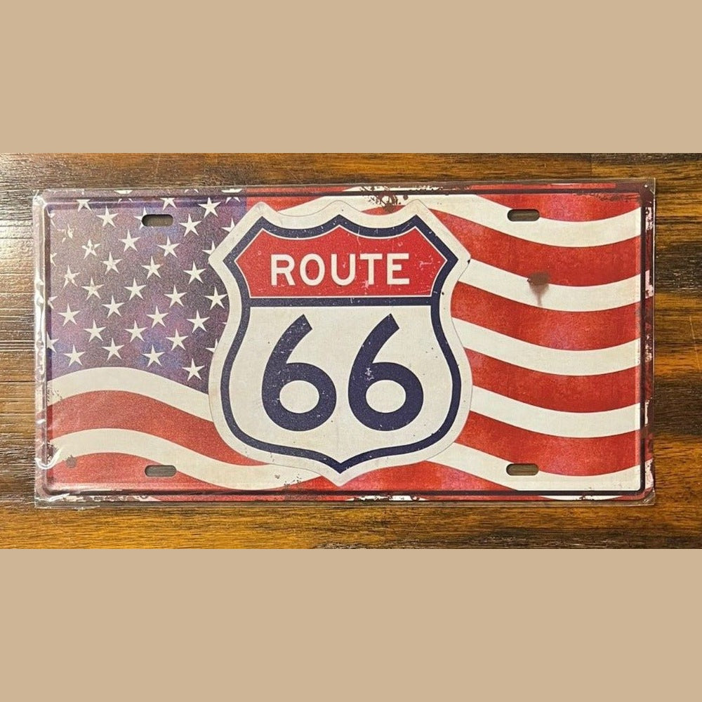 Route 66 American Flag Novelty License Plate 6" x 12" eBay Motors:Parts & Accessories:Car & Truck Parts & Accessories:Exterior Parts & Accessories:License Plates & Frames Style Your Walls