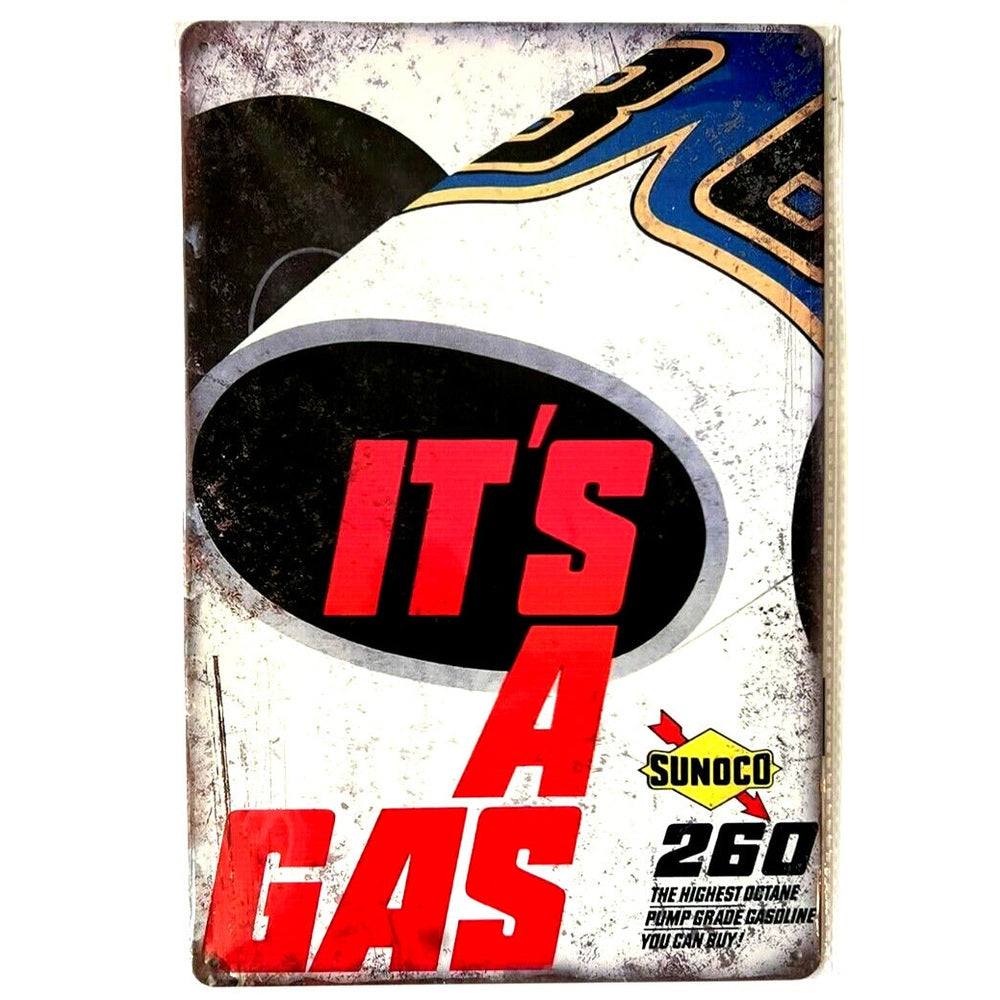 It's A Gas Sunoco 260 Gasoline Vintage Novelty Metal Sign 8" x 12" Wall Art Home & Garden:Home Décor:Plaques & Signs Style Your Walls
